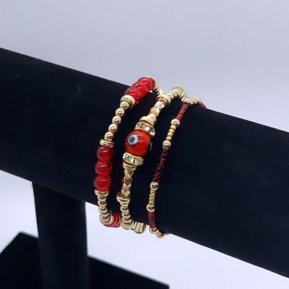 NWT Wool + Pepper Co. Power Bracelets Stack (3) - Picture 2 of 4